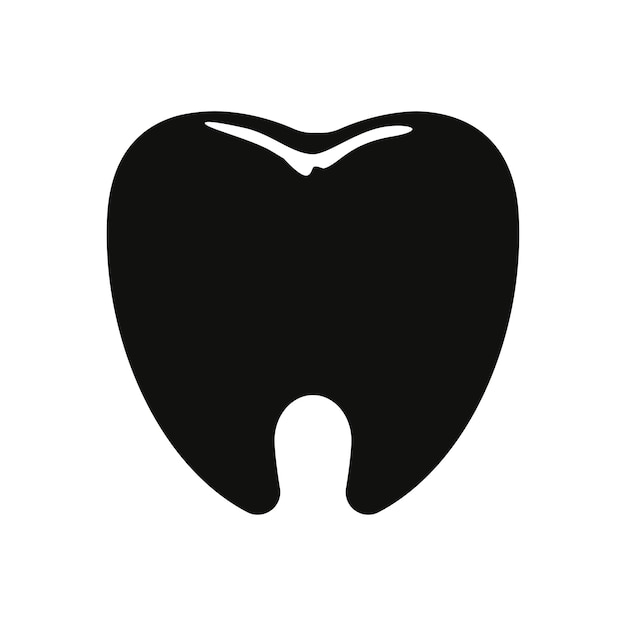 Vector tooth silhouette