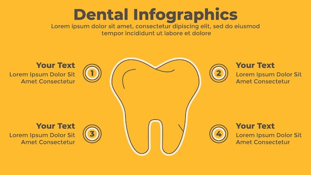 Tooth vector dental infographic template