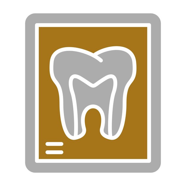 Vettore stile dell'icona delle radiografie dentali