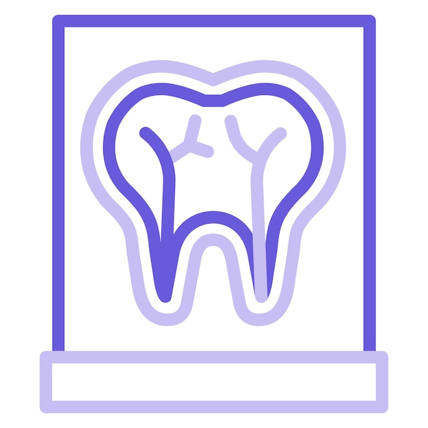 Vector tooth xray vector illustration