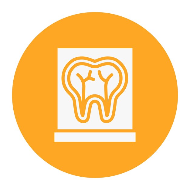 Tooth Xray Vector Illustration