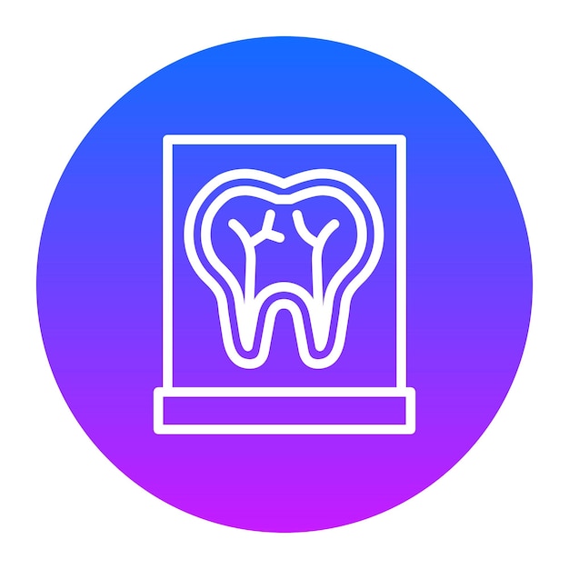 Tooth Xray Vector Illustration