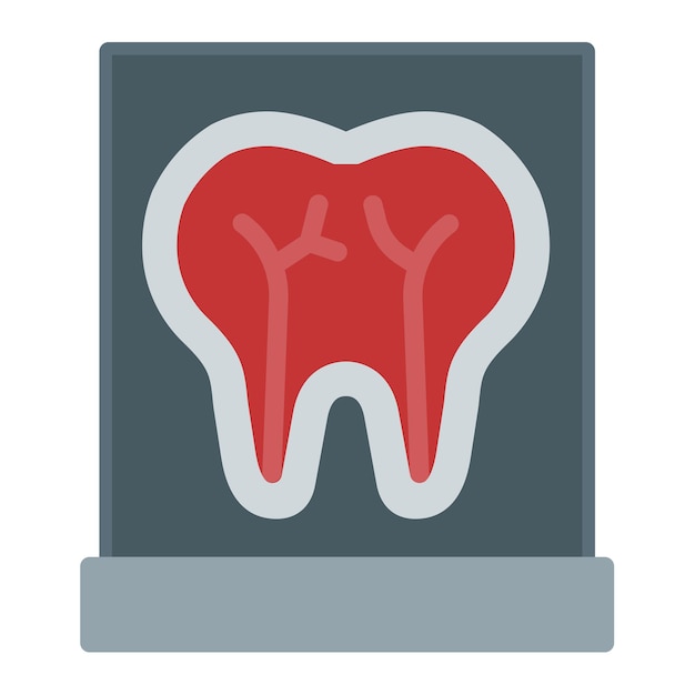 Tooth Xray Vector Illustration