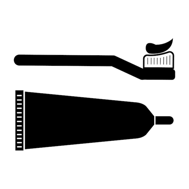 Toothbrush icon logo vector design template