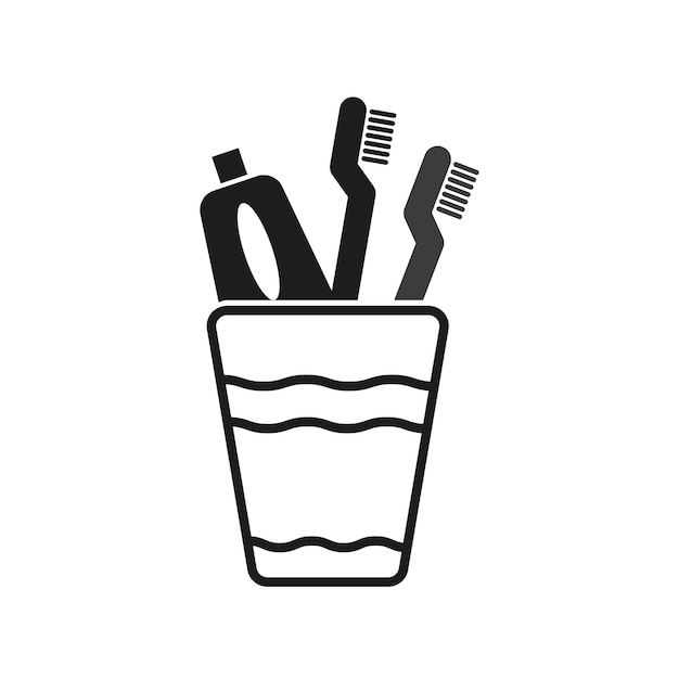 Toothbrush icon vector illustration eps 10 stock image