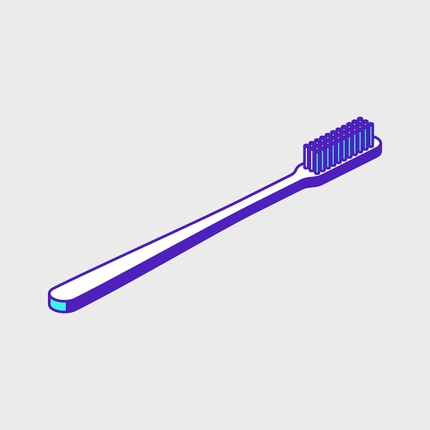 Vector toothbrush isometric vector illustration