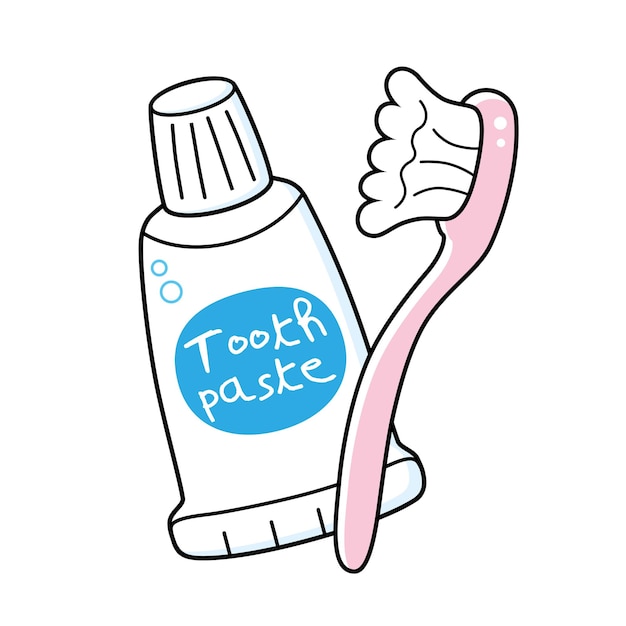 Toothbrush and toothpaste tube