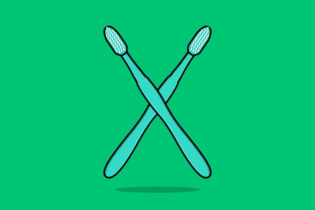 Toothbrush vector icon illustration.