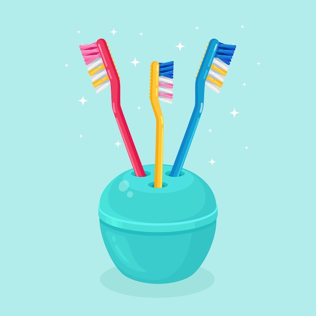 Зубные щетки для чистки зубов. стоматологическая уход