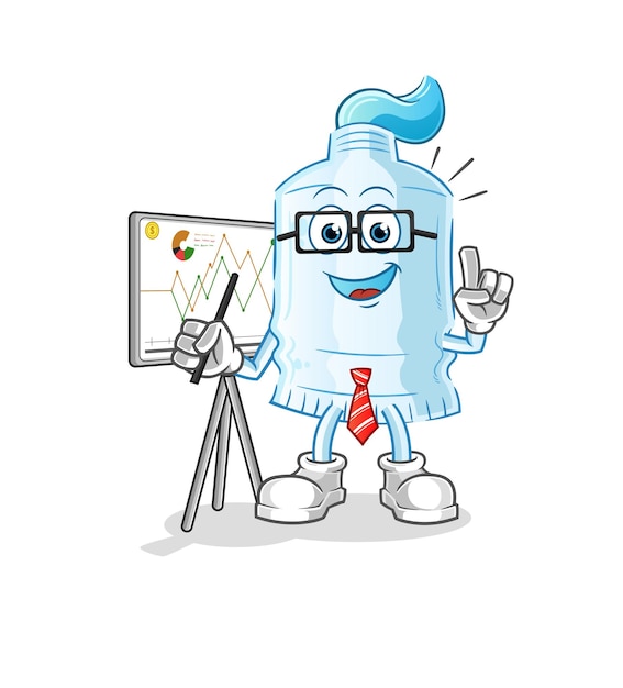 Toothpaste marketing character cartoon mascot vector