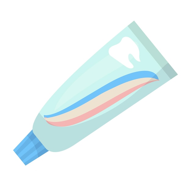 Vector toothpaste means for selfcare vector graphics on a white background