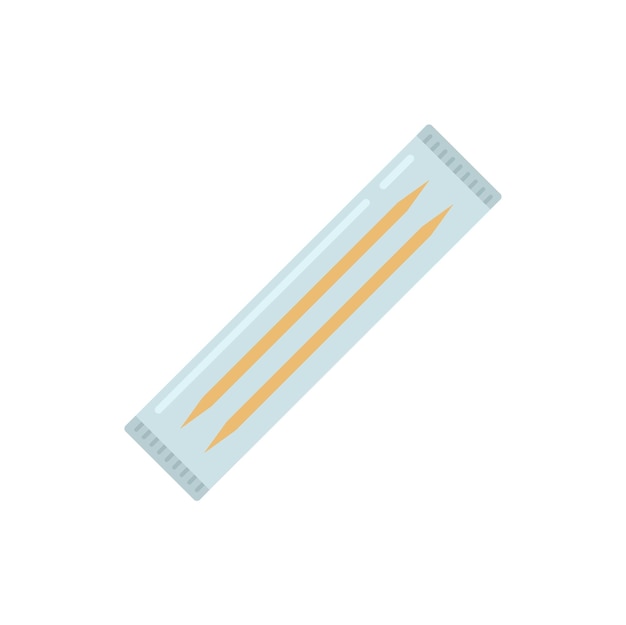 toothpick package icon flat vector tooth pick wood stick isolated