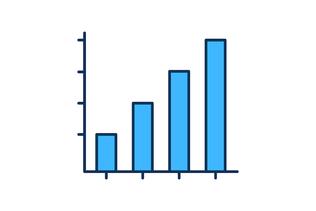 top bar chart icon vector Icon related to graph and seo suitable for web site app user interfaces printable etc flat line icon style simple vector design editable