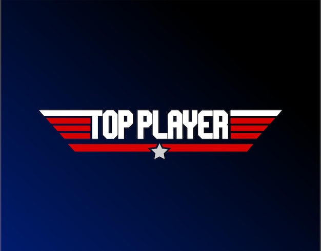 Top Player typography vector unit