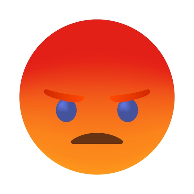 最高品質の絵文字怒っている赤い顔絵文字Facebook アプリから分離されたかわいい絵文字絵文字アイコン