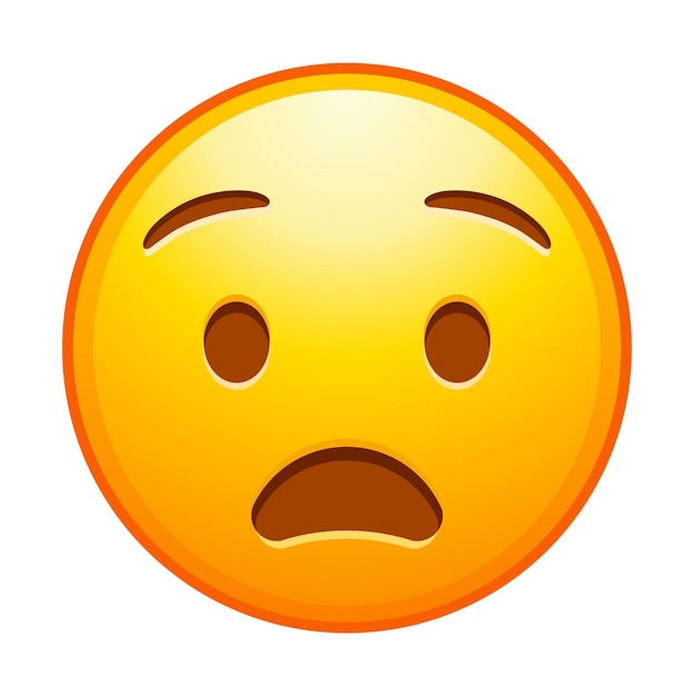 Vector top quality emoticon astonished emoji shocked emoticon with gasping face yellow face emoji popular element