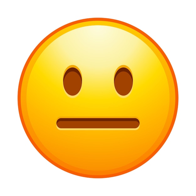 Emoticon di alta qualità emoji inespressivo emoticon faccia dritta con occhi e bocca dalla linea neutra emoji faccia gialla elemento popolare