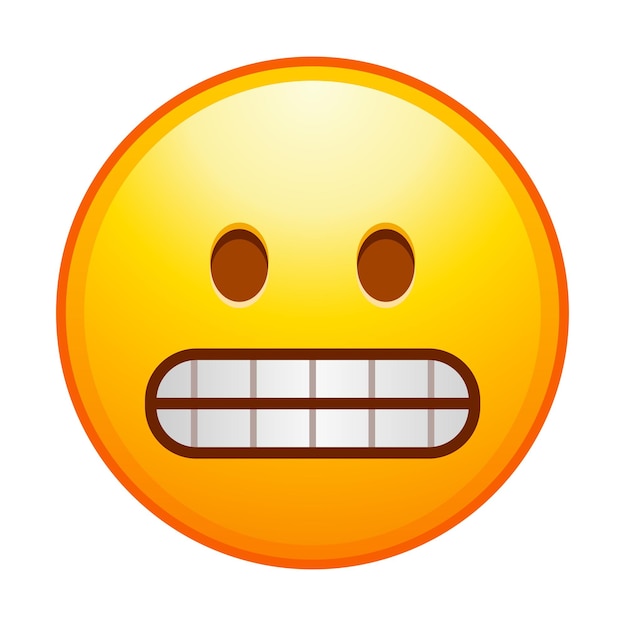 Top quality emoticon grimacing emoji awkward emoticon with clenched teeth yellow face emoji popular element