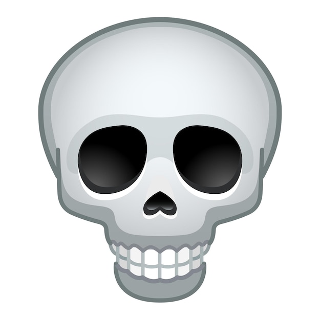 Vector top quality emoticon skull face emoji isolated dead emoticon face emoji popular element