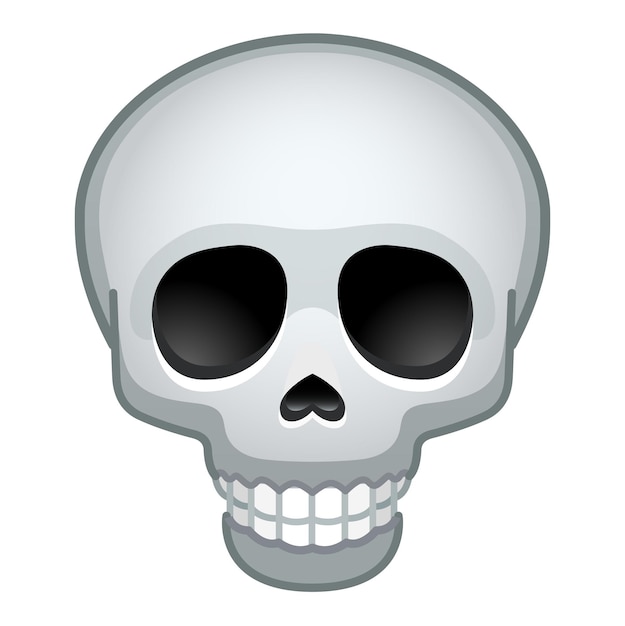 Vector top quality emoticon skull face emoji isolated dead emoticon face emoji popular element