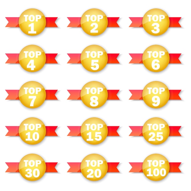 Вектор Баннер с самым высоким рейтингом продажная этикетка бизнес-концепция шаблон логотипа векторная иллюстрация стоковое изображение