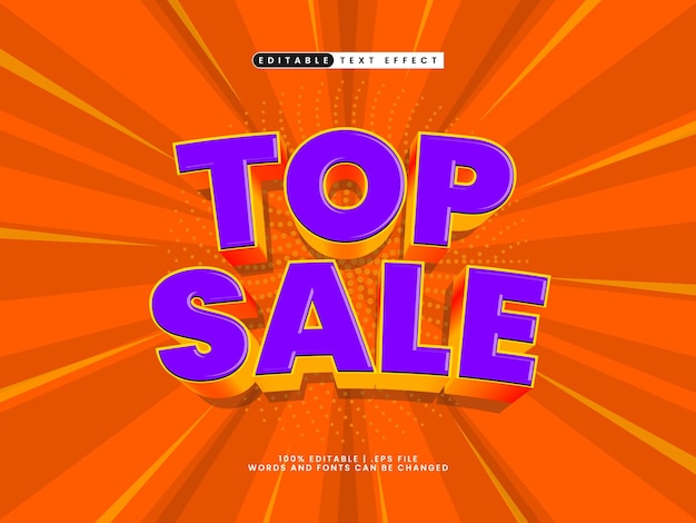 top sale editable text effect