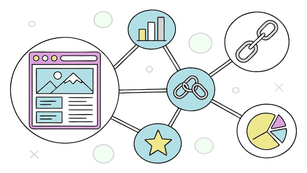 Top SEO Strategies Vector Illustration Website Backlinks Analytics