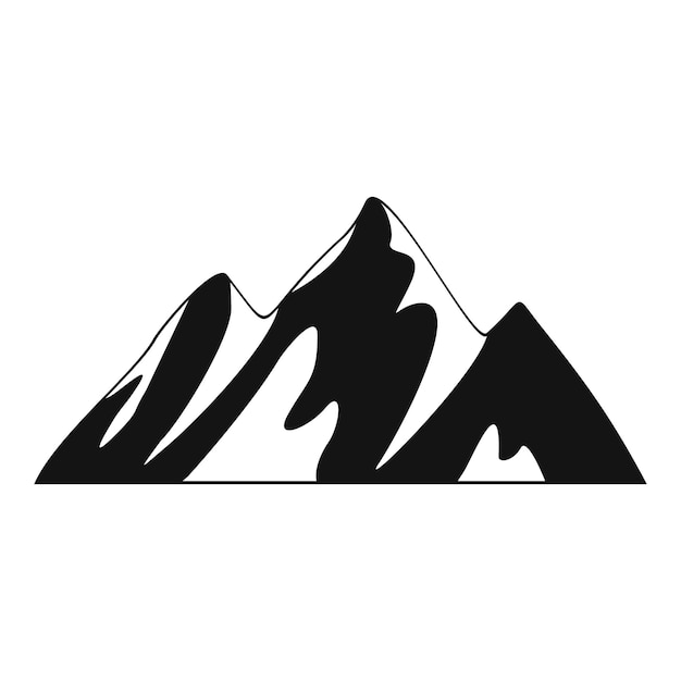 Top van berg pictogram Eenvoudige illustratie van top van berg vectorpictogram voor web