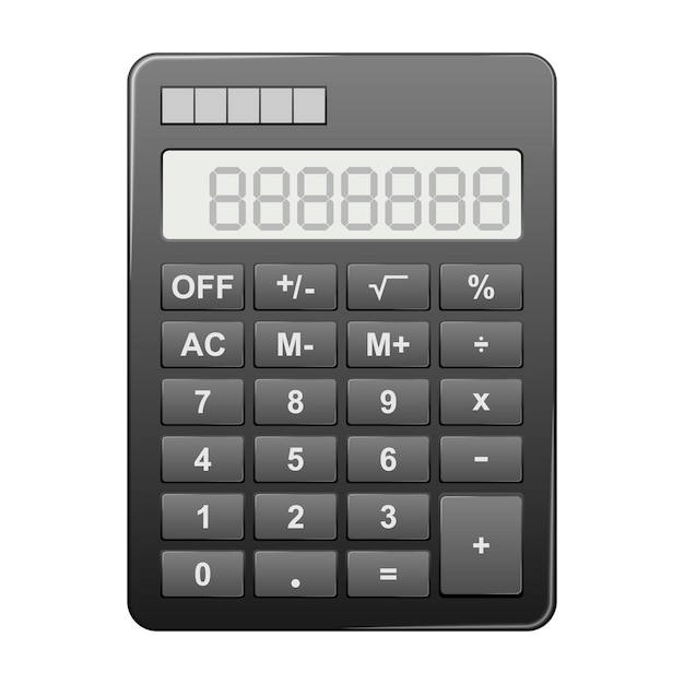 Top View of Black Calculator