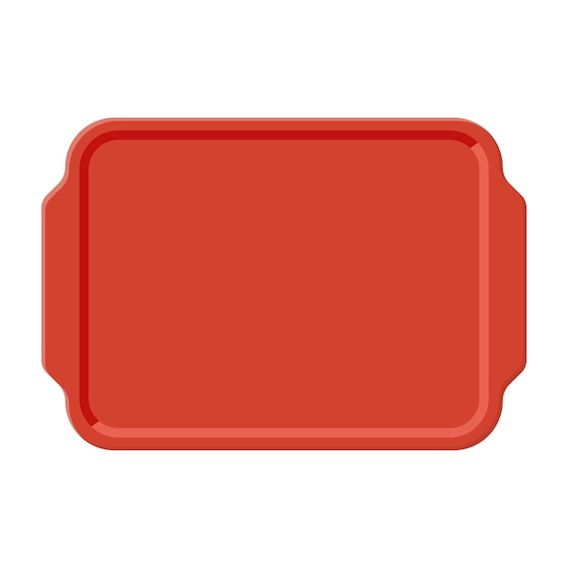 Top view of empty plastic tray