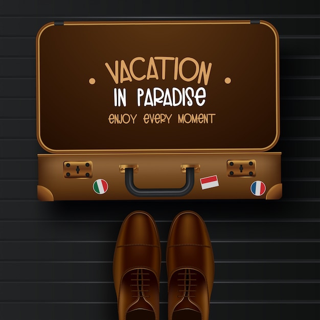 Vector top view on travel and tourism concept illustration