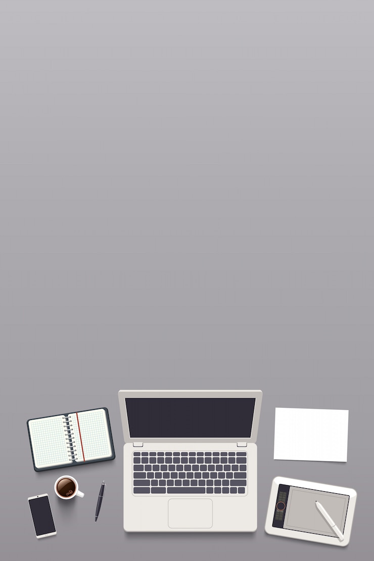 Vector top view on workplace