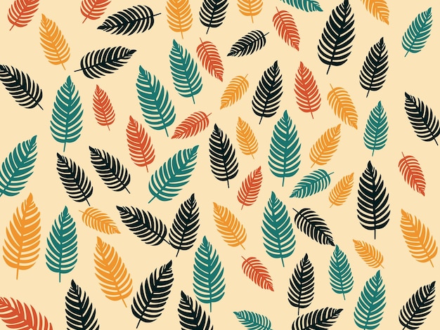 Topical leaf seamless pattern vector illustration