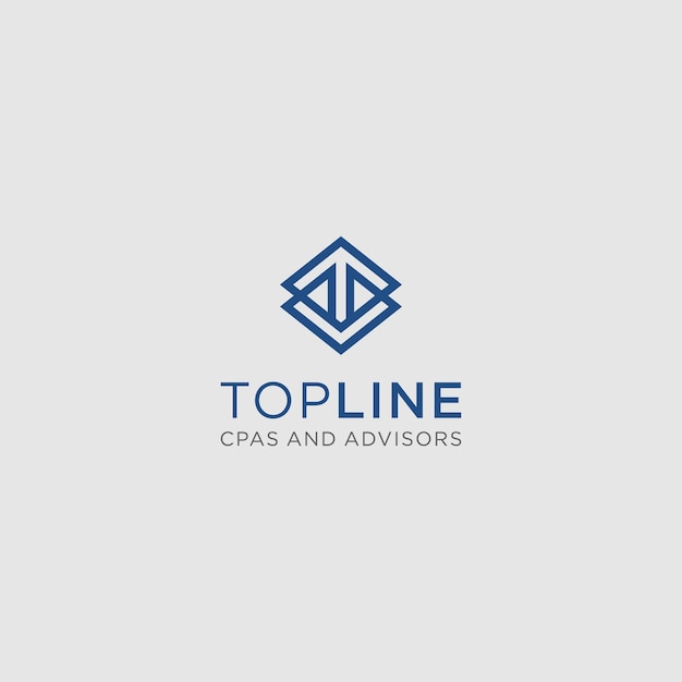 Logo topline, con line art cpas e advisor