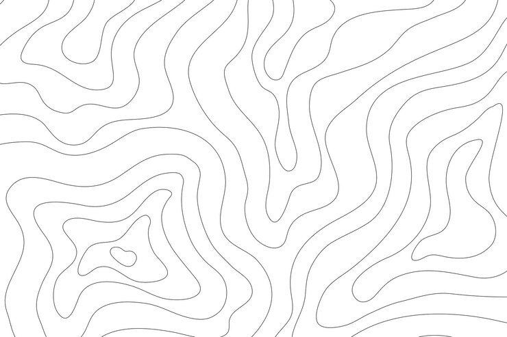 Vector topografische kaart achtergrond geografische lijnkaart met hoogtetoewijzingen geografische rasterkaart abstracte golvende en gebogen lijnen achtergrond vectorillustratie