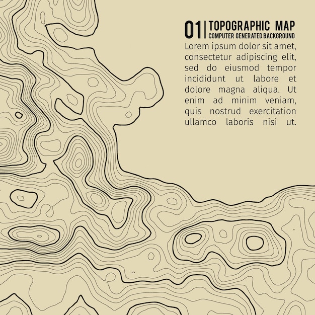 Topografische kaart achtergrond met ruimte voor kopiëren Lijn topografie kaart contour achtergrond geografische raster abstract vector illustratie Bergwandelpad over terrein