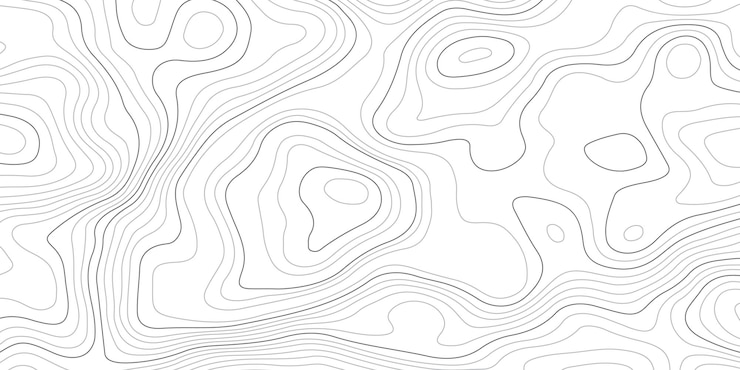 Vector topografische kaart contour lijnen patroon achtergrond golvende banier geometrische vorm vector illustratie