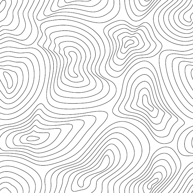 Topografische kaart topograaf naadloze patroon typografie lineaire achtergrond voor mapping en audio-equalizer achtergrond Vectorillustratie