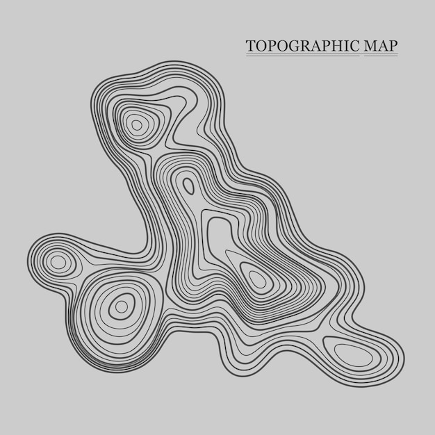 Topografische kaart vectorillustratie contour kaart achtergrond