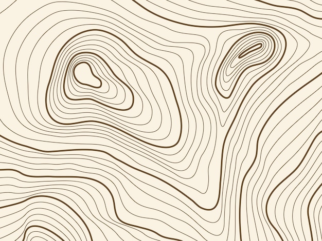 Topografische kaartachtergrond van bergterrein. vector afbeelding contour textuur met hoogte