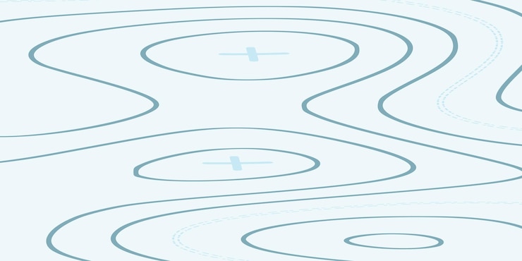 Vector topographic contour map background