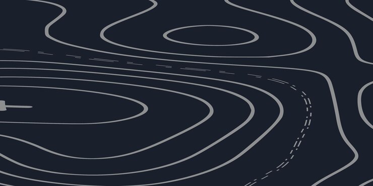 Vector topographic contour map background