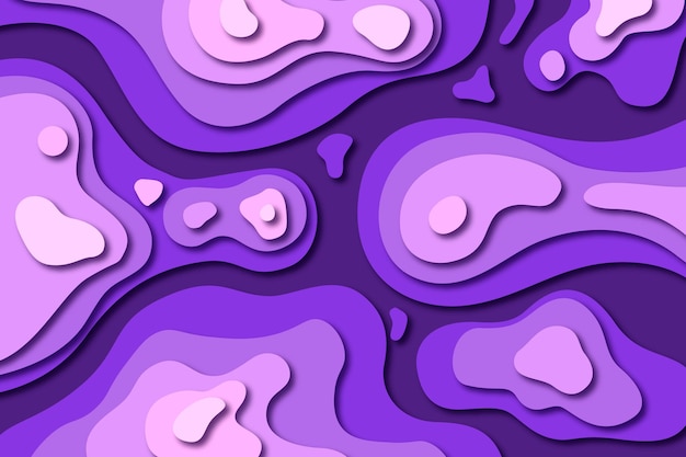 Topographic map background in acid purple shades