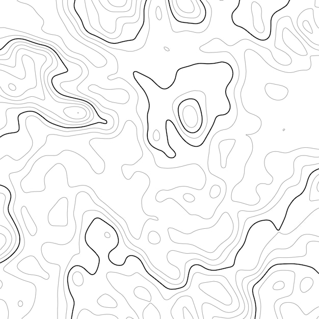 Фон топографической карты Карта сетки Контурная векторная иллюстрация