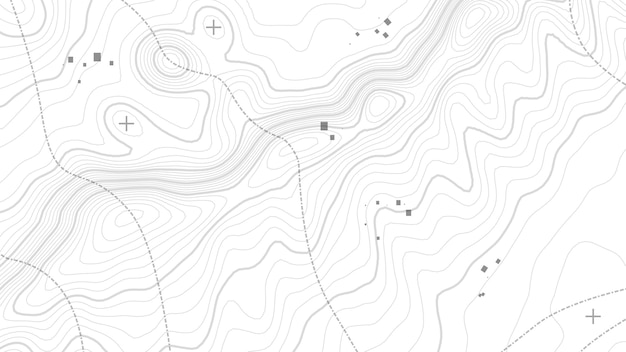 Vettore mappa topografica contorno sfondo mappa topografica con mappa del contorno di elevazione topo del mondo geografico vettoriale