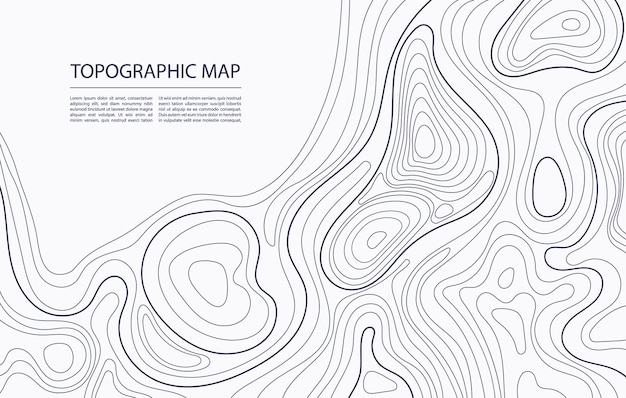 Topographic map contour Geographic mapping nature terrain relief abstract background