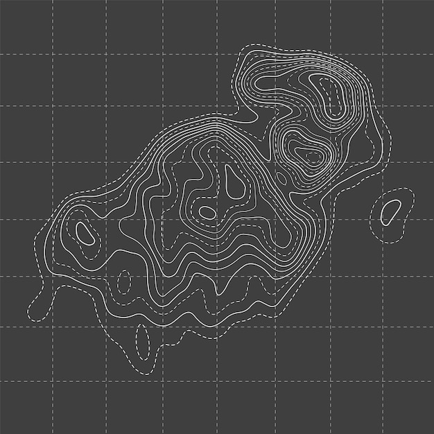 Vettore mappa topografica illustrazione vettoriale sfondo della mappa di contorno