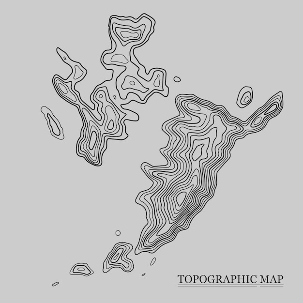 地形図 ベクトル図 等高線図の背景