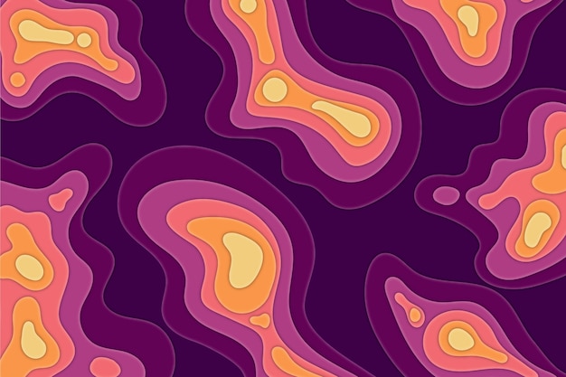 Mappa topografica con diversi livelli di colore