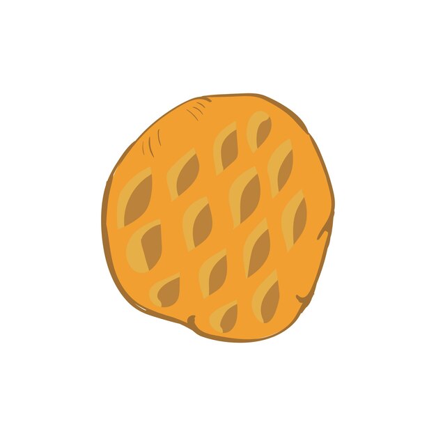 Vector toppings pie drawn in a flat style icon for a bakery or cafe homemade cakes and farm products